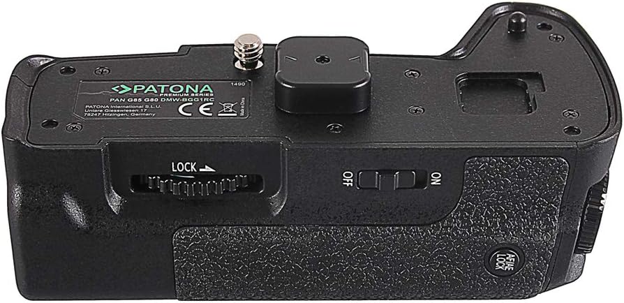 PATONA 1490 - Ersatz für Batteriegriff Panasonic DMW-BGG1 zu Lumix DMC-G80 DMC-G81 DMC-G85 - mit IR-