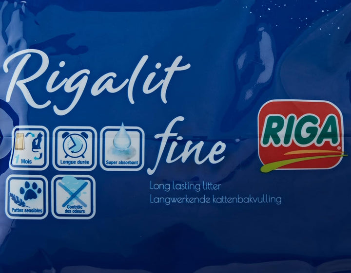 Riga - Rigalit Feinkörnig - Hyperabsorbierendes Katzenstreu Mineralischen Ursprungs - Silica-Gel - F