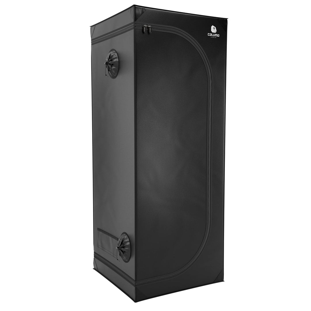 Caluma Growzelt, Growtent, Grow Tent Indoor Anbau, 60x60x160cm, mit Bodenwanne, Kabelöffnungen &amp; Auf