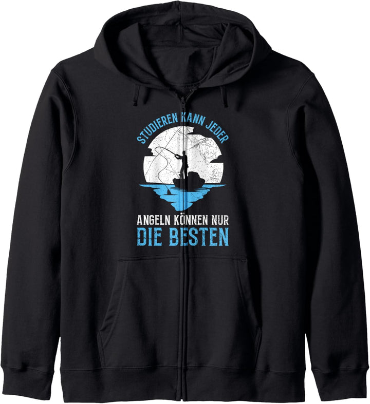 Studieren Kann Jeder Angeln Nur Die Besten Angler Spruch Kapuzenjacke