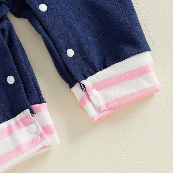 Beauace 3tlg Baby Mädchen Kleidung Langarm Gestreiftes Strampler + Latzhose mit Giraffenmuster + Bab