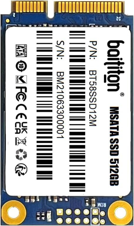 BAITITON MSATA 512GB SSD 512GB MSATA, 512GB MSATA