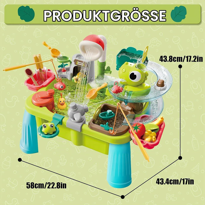 deAO Wasserspieltisch für Kinder, Sand und Wassertisch Spielzeug mit Automatischer Zirkulationspumpe