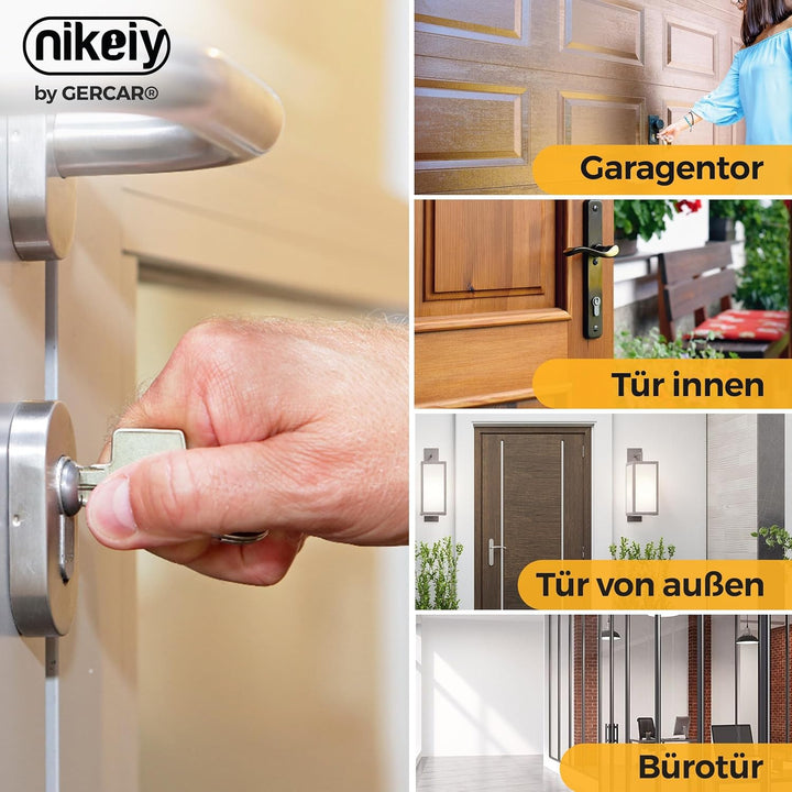 GERCAR Pro+ Knaufzylinder 35/35 mit Bohrschutz - Schliesszylinder mit Knauf - Zylinderschloss Drehkn