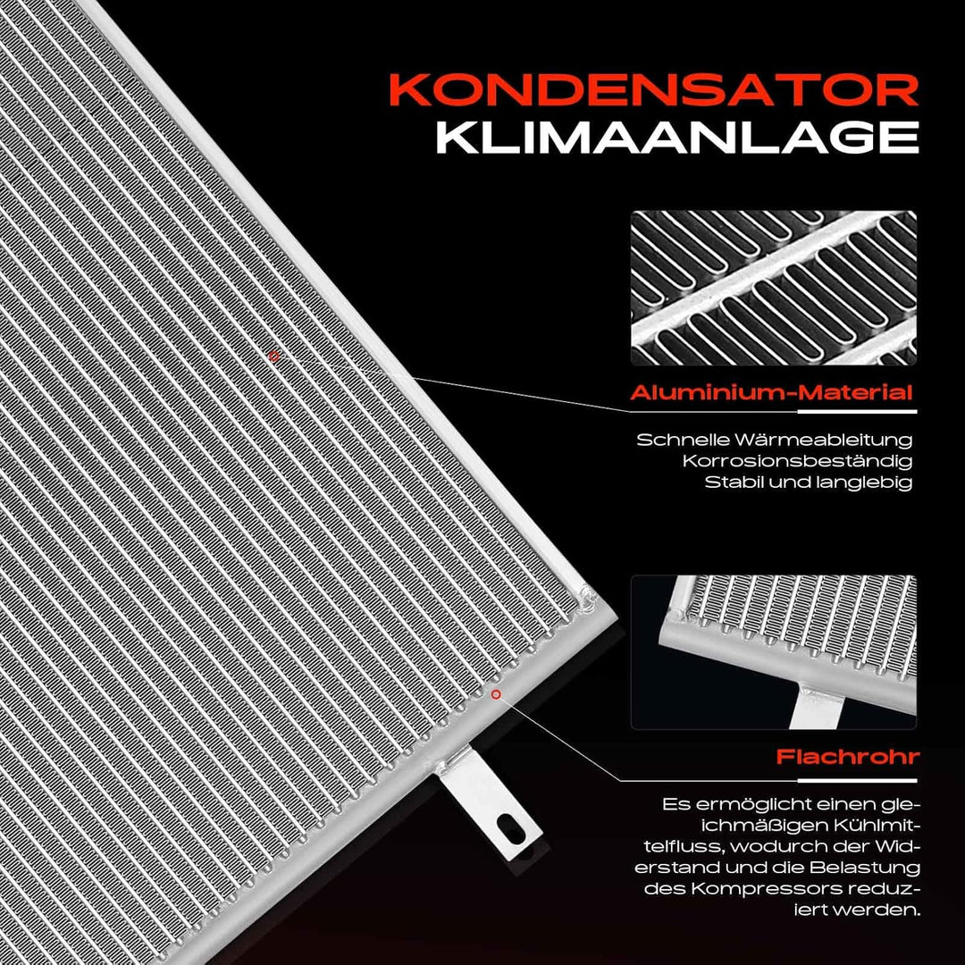 Frankberg Kondensator Klimaanlage Kompatibel mit Primastar Bus X83 2.0L 2006-2014 Vivaro Combi J7 2.