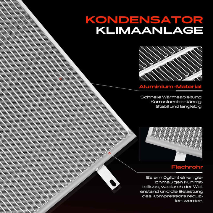 Frankberg Kondensator Klimaanlage Kompatibel mit Primastar Bus X83 2.0L 2006-2014 Vivaro Combi J7 2.