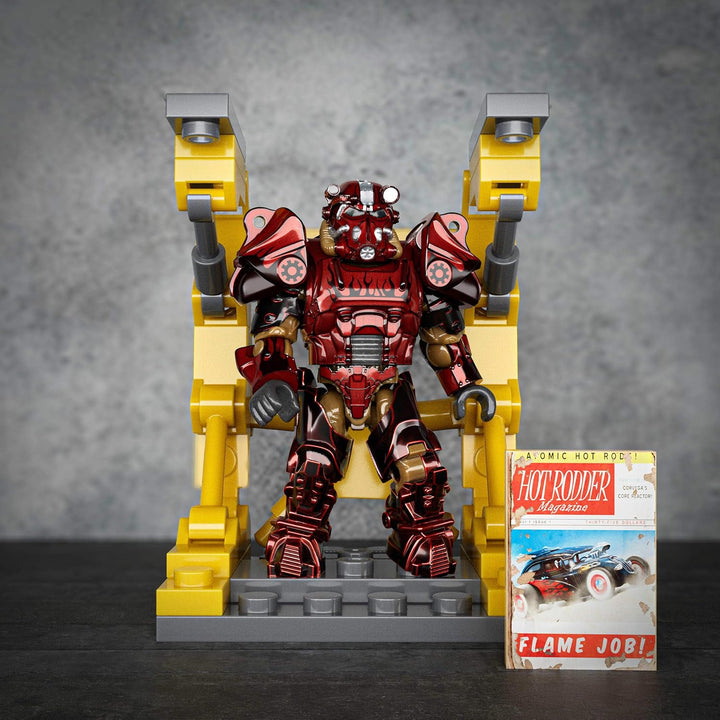 MEGA Fallout Actionfigur Bauspielzeug, T-60 Power Armor Collection mit 327 Teilen, 5 Mikro-Actionfig