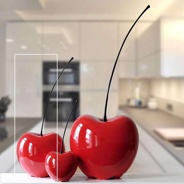 Casablanca 36407 Skulptur - Dekoobjekt - Kirsche "Passion" - Keramik - rot 60 x 25 cm