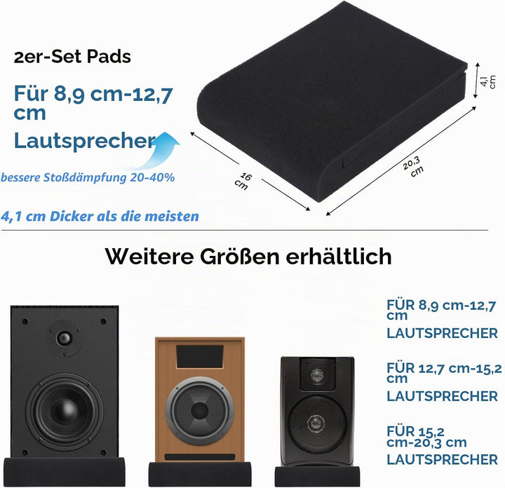 Lautsprecher-Isolationspads, Subwoofer-Isolationspad, Studiomonitorisolationspads, hochdichter Lauts