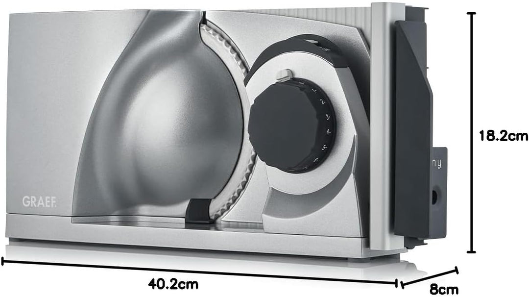 GRAEF Klappbarer Allesschneider MYtiny | Universale elektrische Schneidemaschine für die Küche MT100
