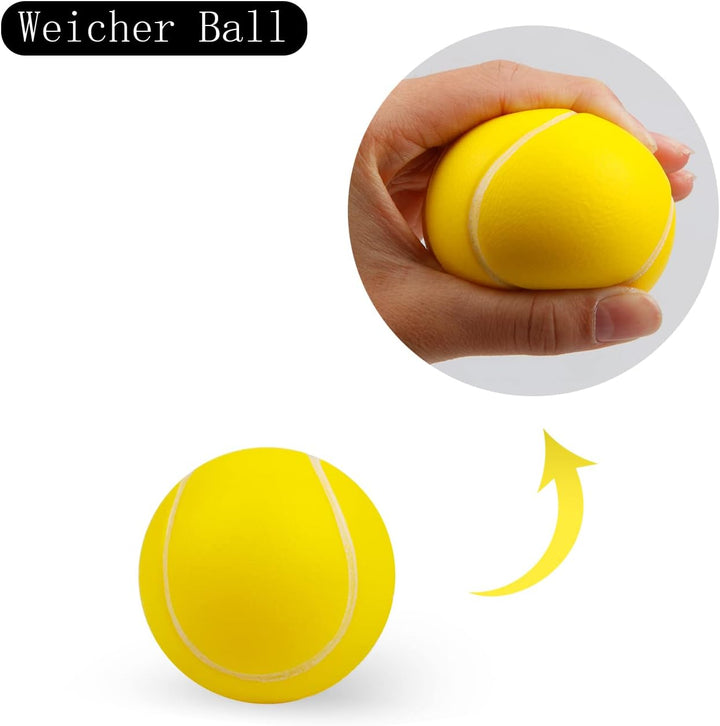 Kinder Tennisschläger mit Tragetasche,4 weiche Trainingsbälle und 6 Badminton Birdies,Tennisschläger