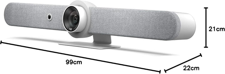 Logitech Rally Bar - 4K, 30fps, 90° FOV, 15x Zoom, Weiss - B-Ware