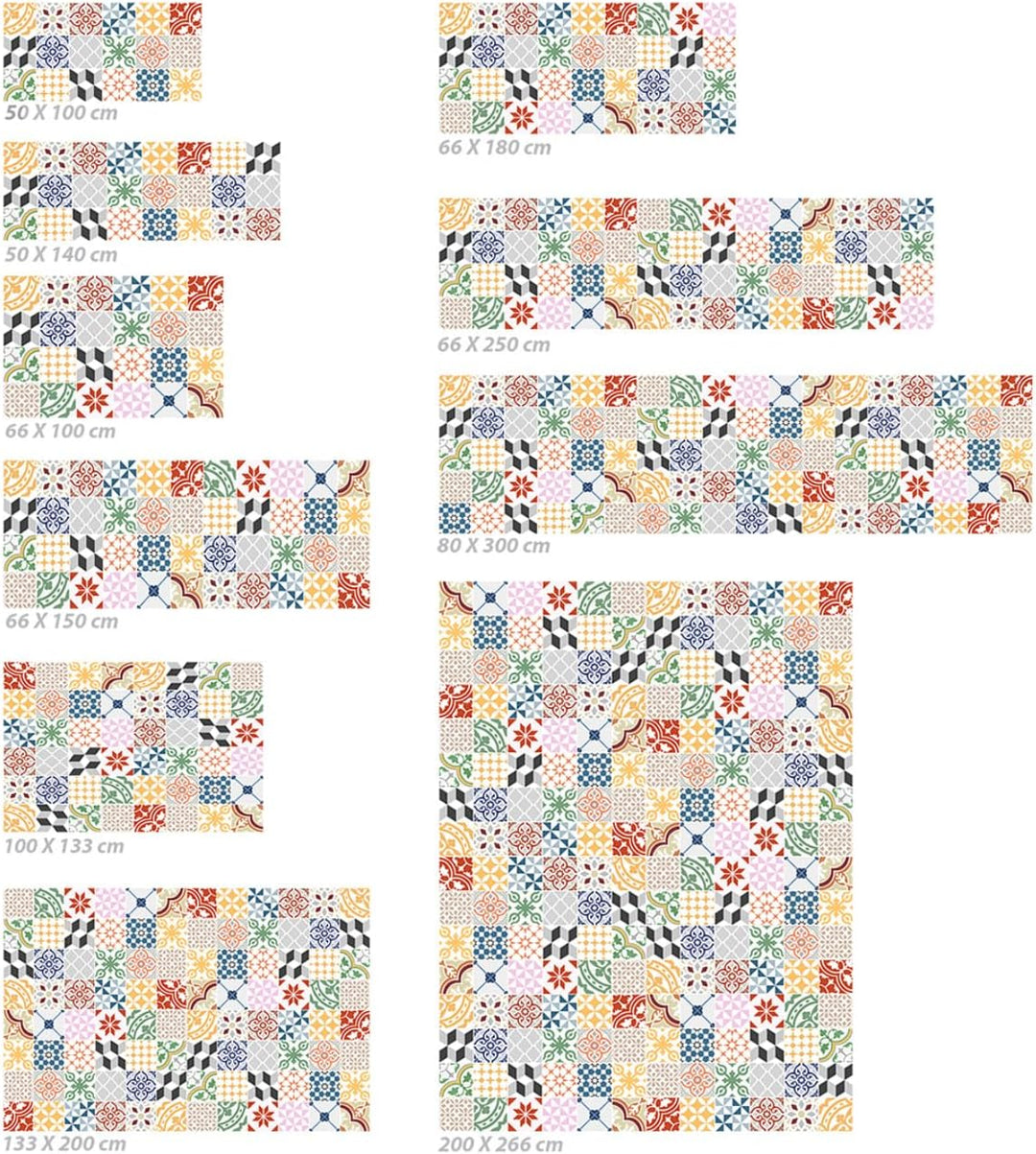 Viniliko Teppich, Vinyl, Mehrfarbig, 133 x 200 x 3 cm 133x200x3 cm Bunt, 133x200x3 cm Bunt