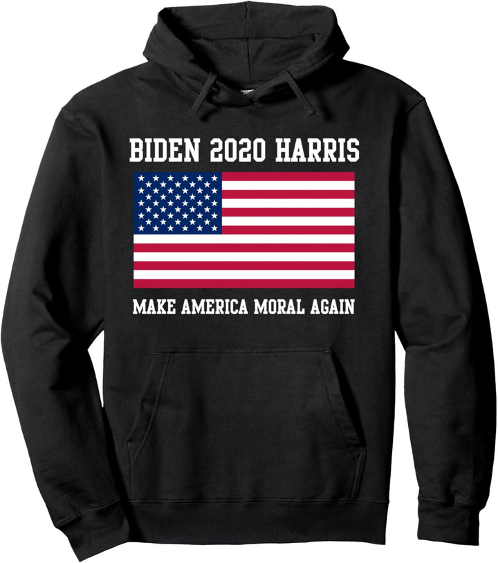 Joe Biden Kamala Harris Make America Moral Again USA Pullover Hoodie