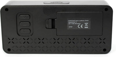 Atlanta Funkwecker Digital-Wecker LCD Snooze Licht Lautlos Ohne Ticken 3 Weckzeiten Alarme Schwarz -