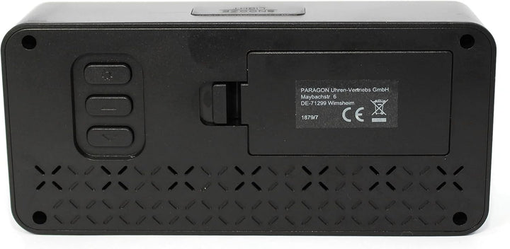 Atlanta Funkwecker Digital-Wecker LCD Snooze Licht Lautlos Ohne Ticken 3 Weckzeiten Alarme Grau - 18