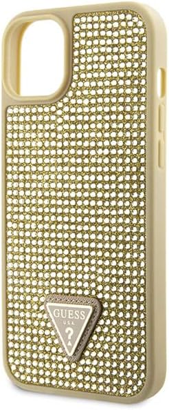 Guess GUHCP14MHDGTPD Hülle für iPhone 14 Plus 6.7" golden hardcase Rhinestone Triangle
