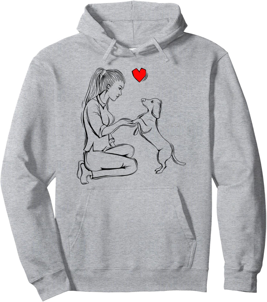 Dackel Hunde Liebe Dachshund Teckel Frauchen Pullover Hoodie