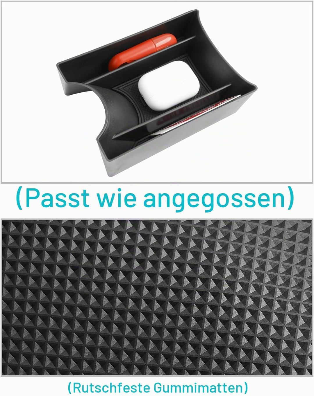 CDEFG Kompatibel mit VW UP GTI/Seat MII/Citigo 2013-2023 Mittelkonsole Organizer Aufbewahrungsbox Au