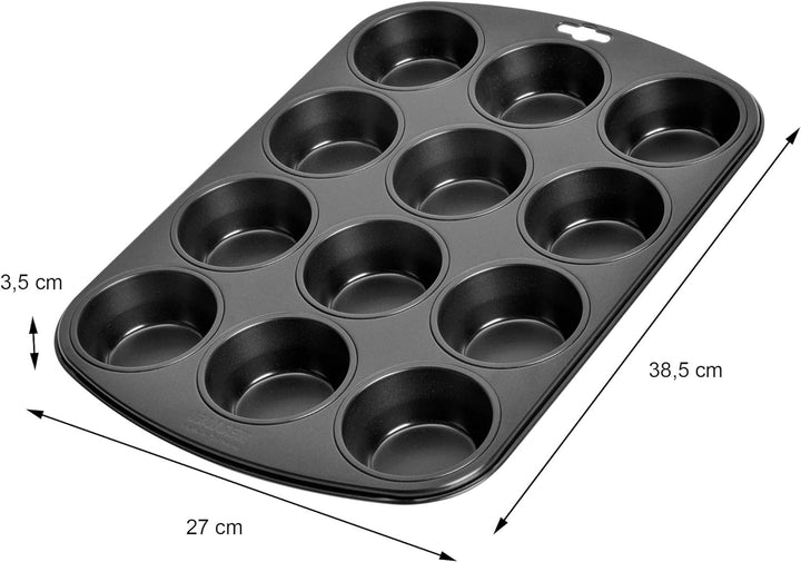 Kaiser Classic Backform Kastenform 35,5 x 15,5 x 10 cm & 646206 Inspiration Muffinform Blech für 12