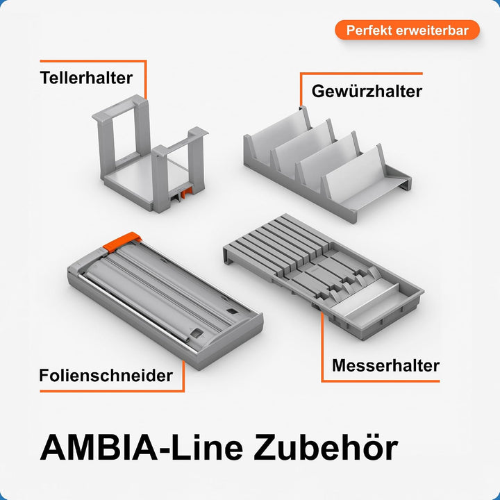 Blum AMBIA-LINE Messerhalter | Schubladen-Organizer &amp; Küchenhelfer zur sicheren Aufbewahrung von bis