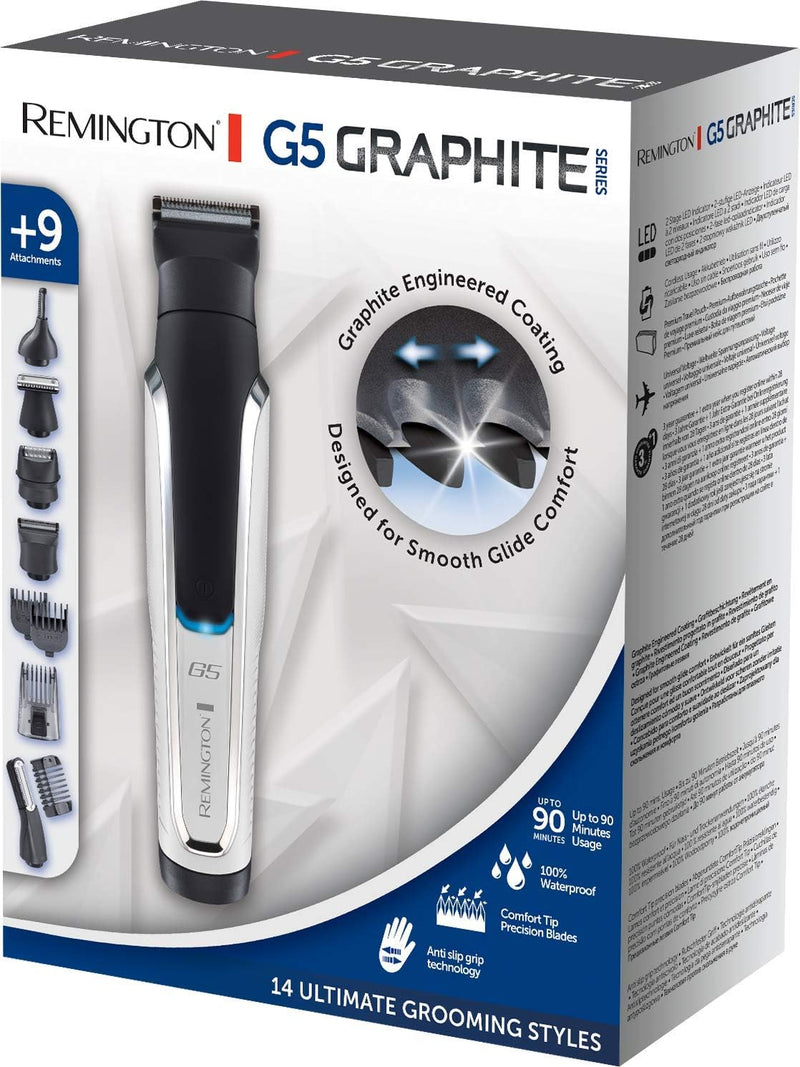 Remington Multi- Haarschneidemaschine & Barttrimmer Herren [Lithium G5] (inkl. 9 Aufsteckköpfe/-kämm