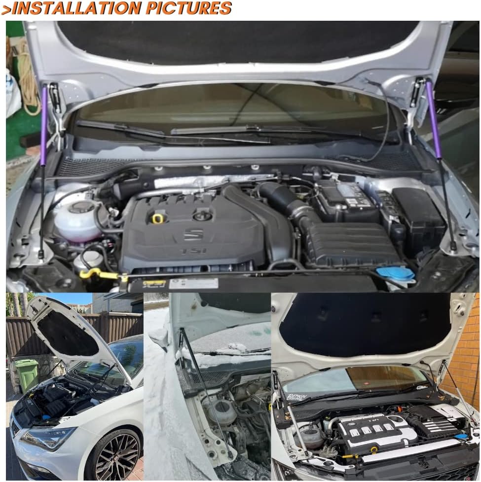 JINGLINGKJ für Leon MK3 2012-2019 Frontklappen-Dämpfer-Gasstreben Stossdämpfer Stossstange Hood-unte