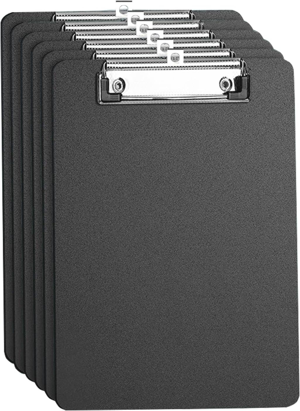 Klemmbrett A4, 6er Klemmbretter mit Gummierter Metalklemme, Zwischenablage Schreibblock für Büro, St