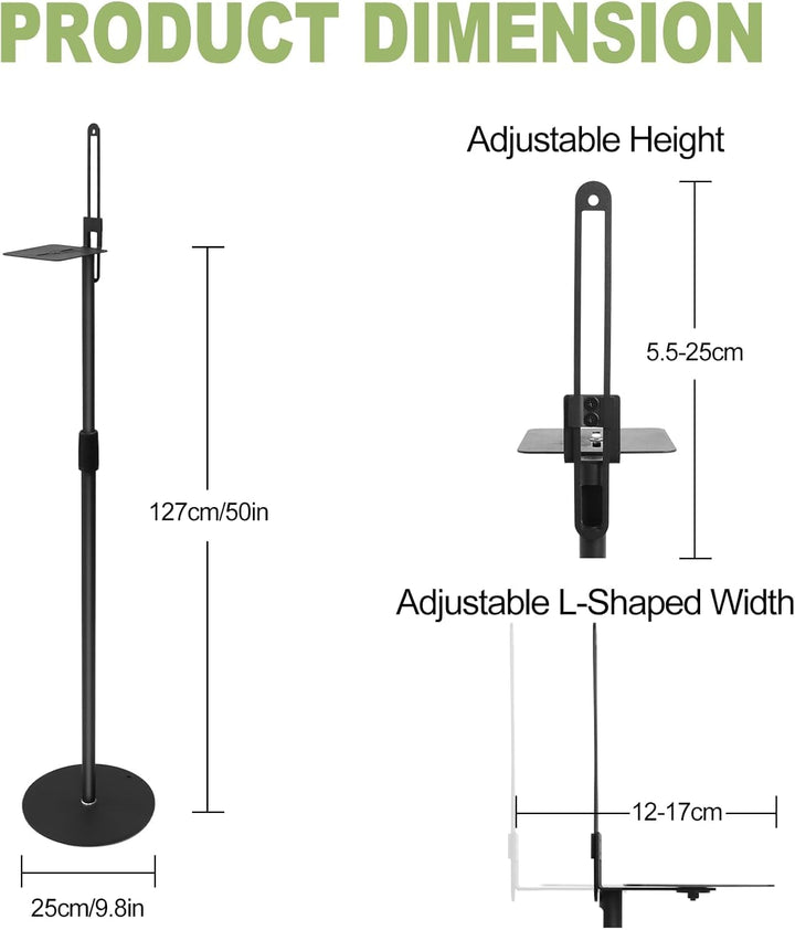 Lautsprecherständer Höhenverstellbar für Lautsprecher bis zu 73-140 cm Boxenständer,2er-Set Bodenstä