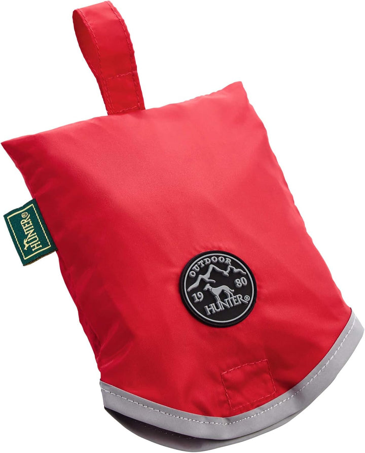 HUNTER Hunde-Regenmantel UPPSALA RAIN, Farbe: rot, wind- & wasserfest, anpassbarer Bauchgurt, reflek
