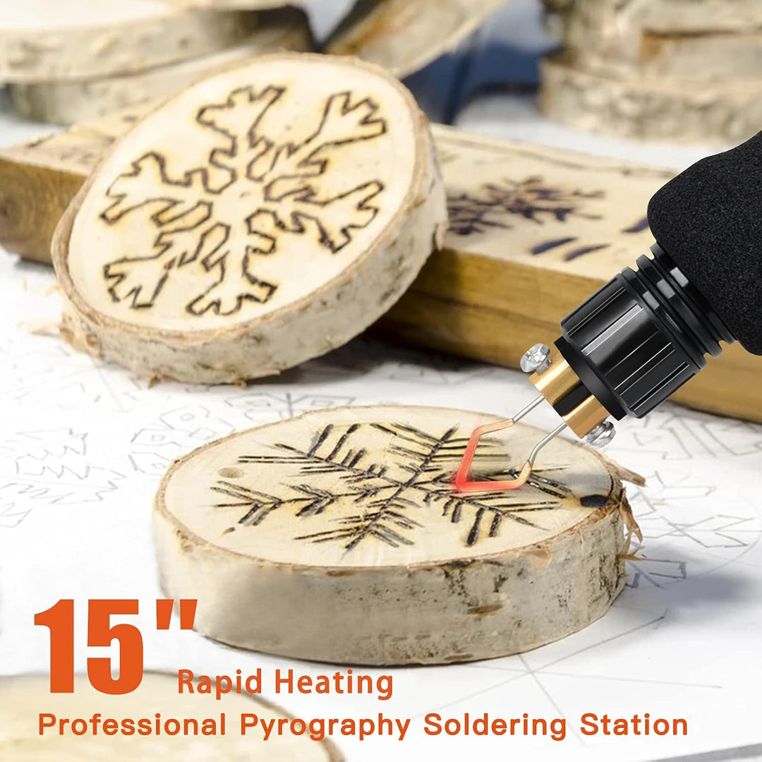 Preciva 40 W 250 – 750 ℃ Professionelle verstellbare Holz-Brandmalerei-Maschine mit 20 Stück Lötdrah