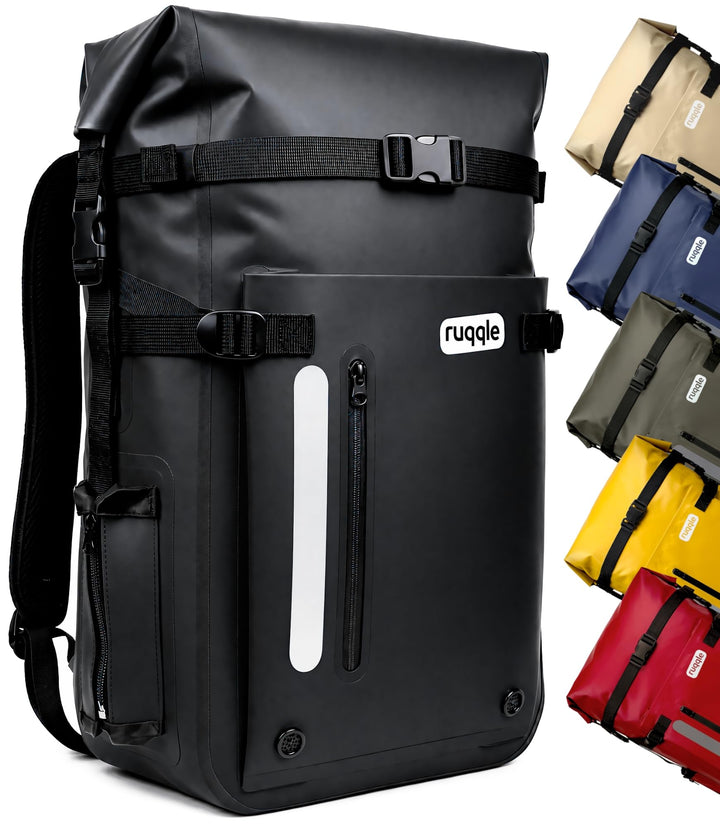 Ruqqle Wasserdichter Rucksack, vielseitig, wasserdicht Tasche, Dry Bag 20/30/45 l, mit 3 Aussentasch