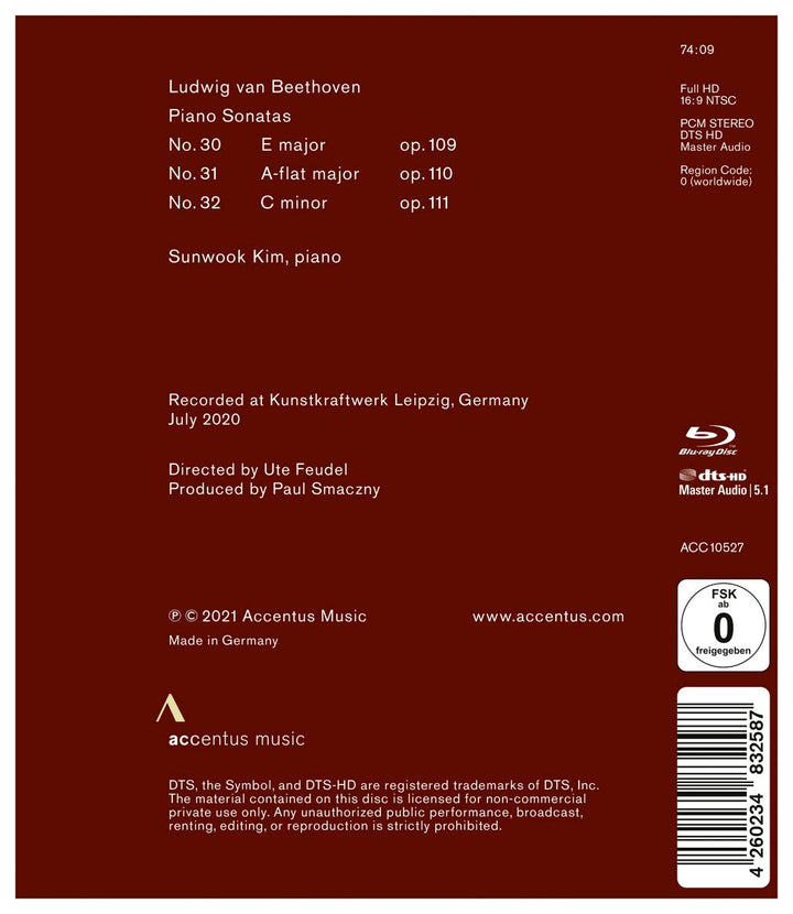 The Last Three Sonatas, Blu-ray