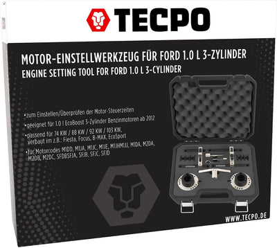 TECPO Motor Einstellwerkzeug Satz Zahnriemen Wechsel passend für Ford Ecoboost 1.0 L 3-Zylinder