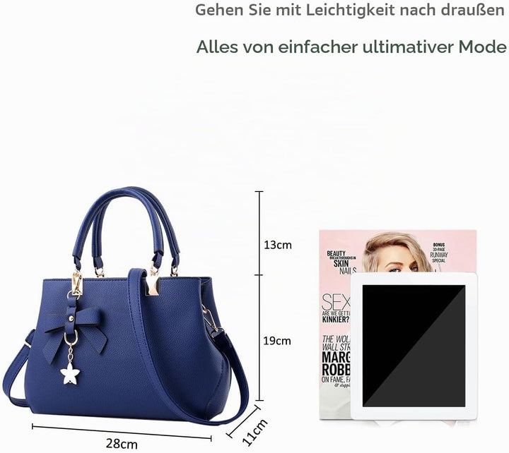 NICOLE &amp; DORIS Damen Handtaschen Designer Tasche Elegante Frauen Umhängetasche PU Leather Shopper He