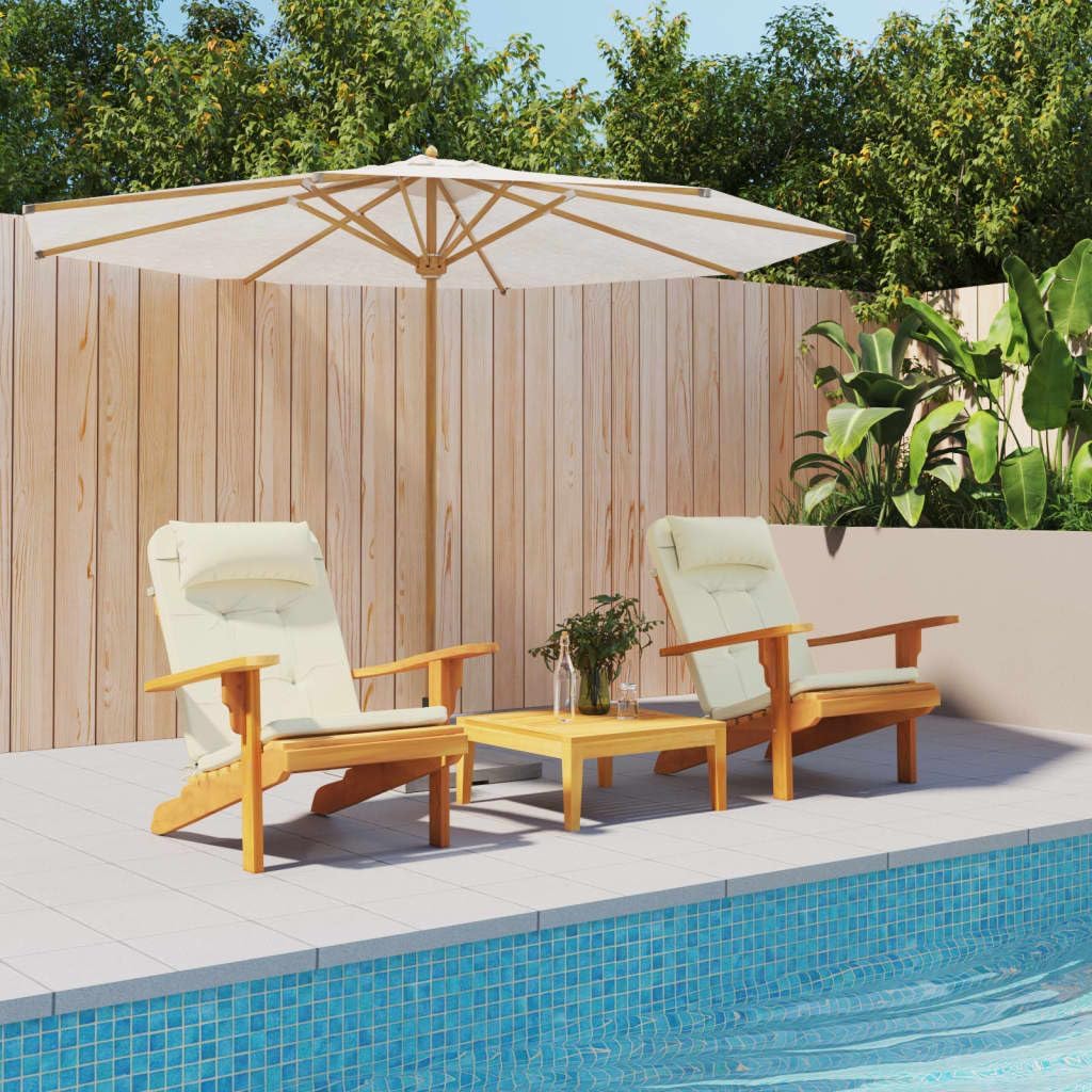 vidaXL Adirondack-Auflagen 2 STK. Creme Oxford-Gewebe, Creme