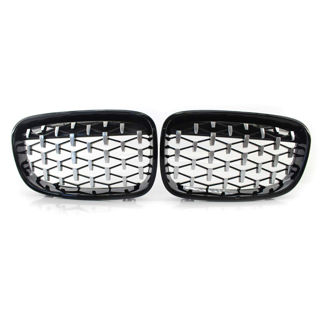 GSRECY Für F20 F21 1 Series 2011-2014 Nieren-Stossstange vor dem Facelift schwarz glänzend Grill gri