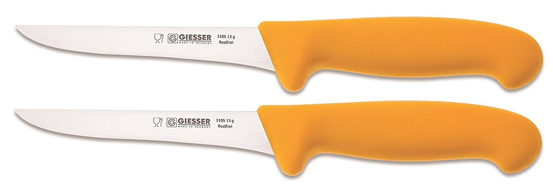 Giesser 2X Messer Ausbeinmesser gelb 13 cm Klingenlänge -