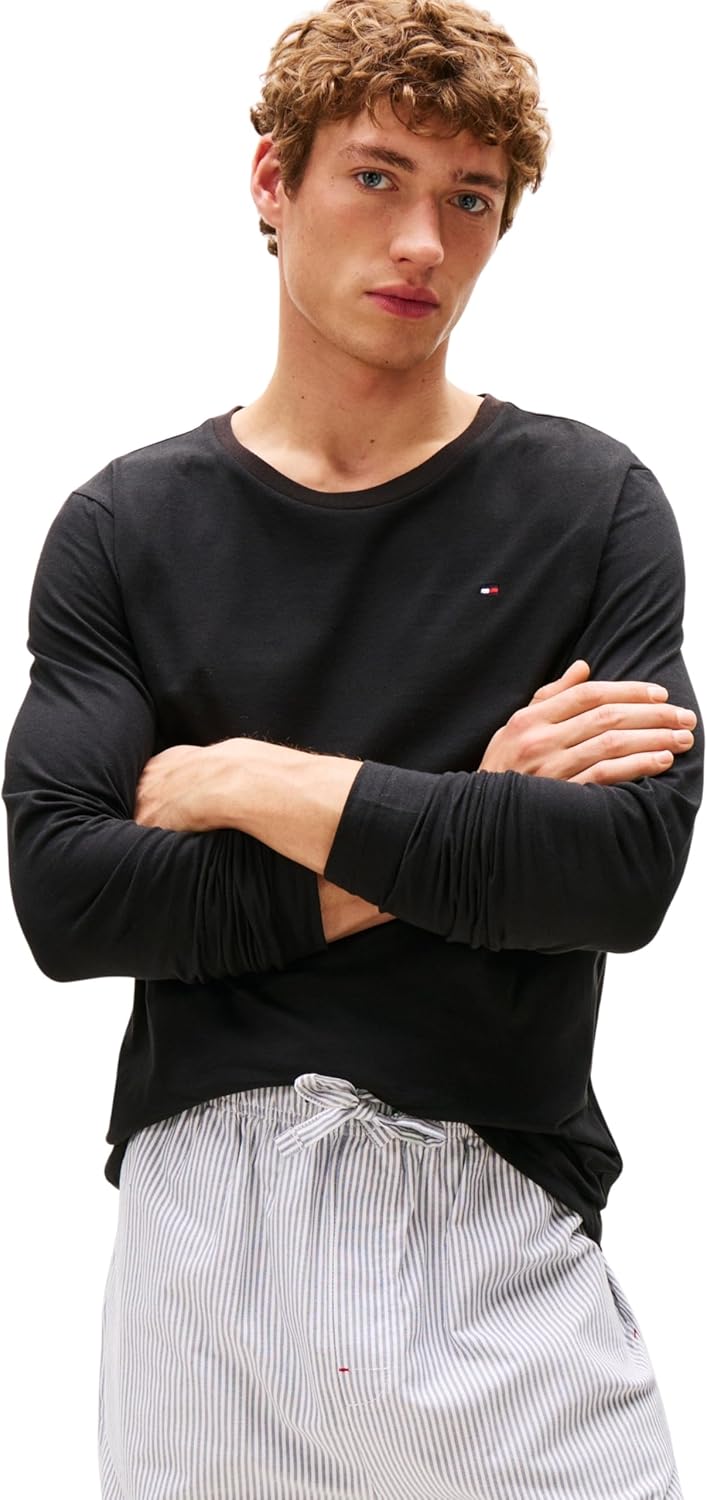 Tommy Hilfiger Herren 3er Pack Langarmshirts Basic XS White (White/Black/Grey Heather), XS White (Wh