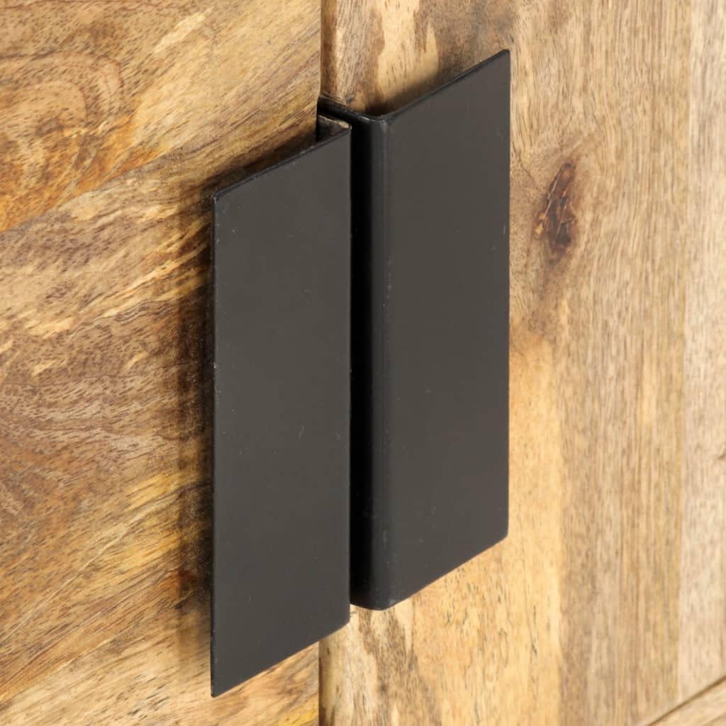 vidaXL Mangoholz Massiv TV Schrank mit 4 Türen Lowboard Fernsehschrank Fernsehtisch TV Möbel Board S