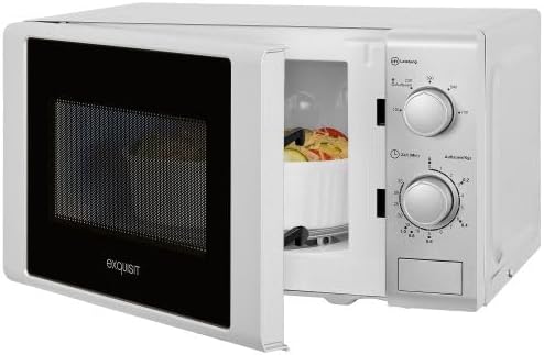 Exquisit® Mikrowelle, 700 W, 20 Liter, Drehteller 25 cm, modernes Design, lackierte Innenausstattung