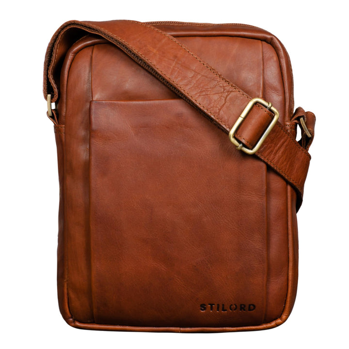 STILORD 'Harry' Vintage Schultertasche Männer Leder für 10,1 Zoll Tablet Umhängetasche DIN A5 Herren