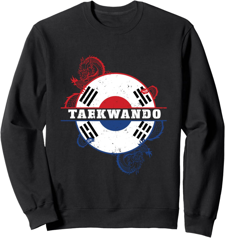 Taekwondo Koreanische Drachenfahne Kampfsportler Sweatshirt