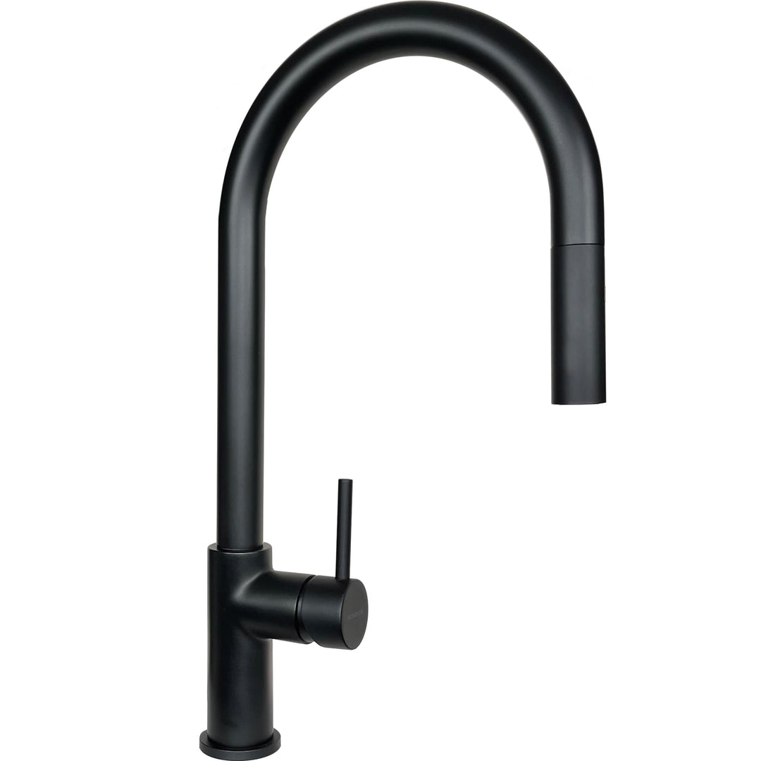 SCHOCK | Einhebelmischer Aquarain mit hohem gebogenen Wasserhahn mit ausziehbarer Handbrause mit Dop