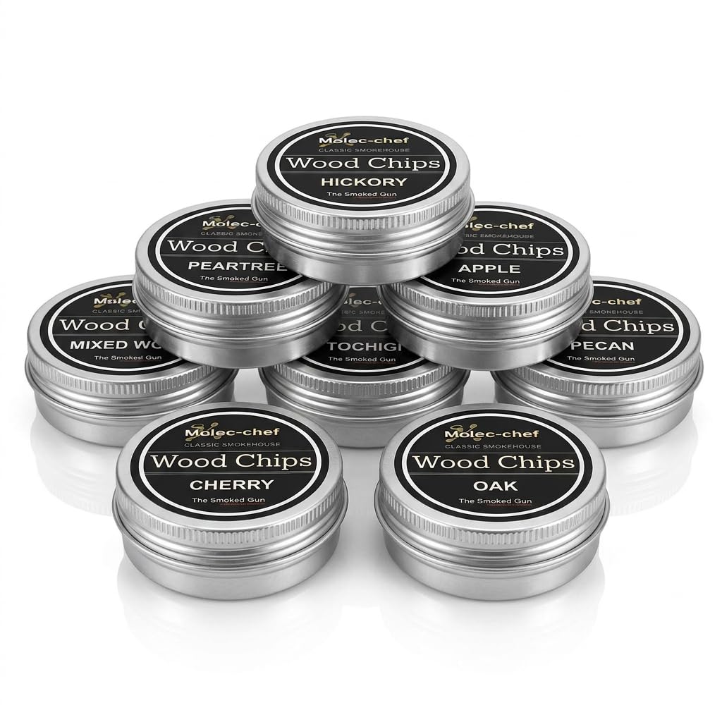 Whiskey-Holz-Räucherchips, Cocktail-Räucher-Set, Räucherchips für geräucherte Getränke, 8 Stück