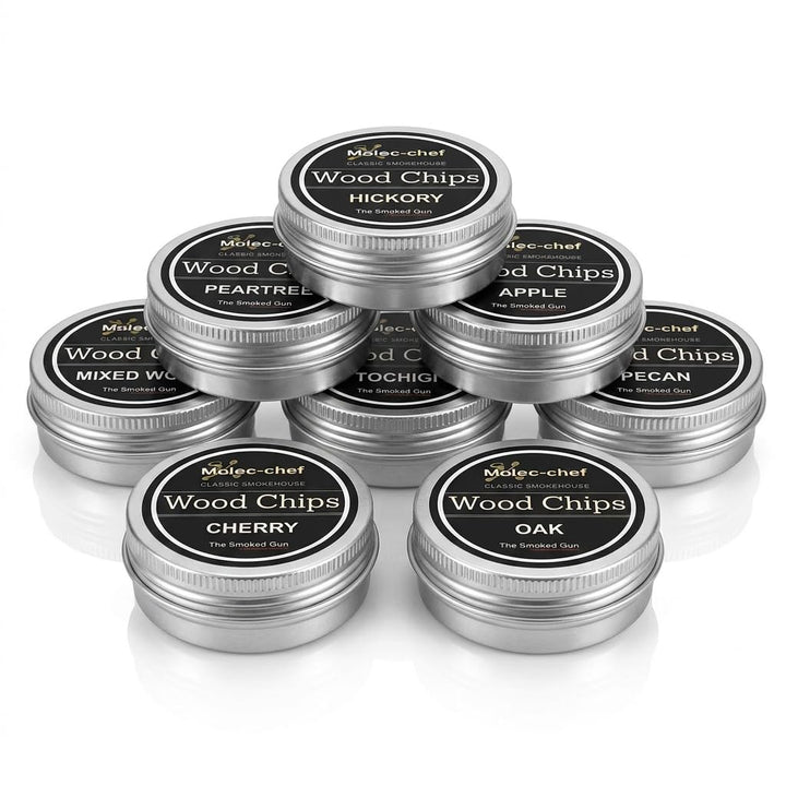 Whiskey-Holz-Räucherchips, Cocktail-Räucher-Set, Räucherchips für geräucherte Getränke, 8 Stück