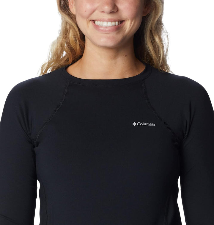 Columbia Baselayer für Damen, Midweight Stretch Long Sleeve Top, Polyester, 1639021 XS Black (New Co