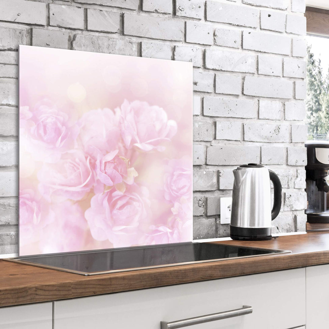 murando Spritzschutz Glas für Küche 80x80 cm Küchenrückwand Küchenspritzschutz Fliesenschutz Glasbil