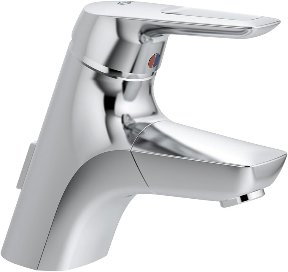 Ideal Standard A5654AA Ceramix Blue Waschtischarmatur Lift mit Zugknopf-Ablaufgarnitur