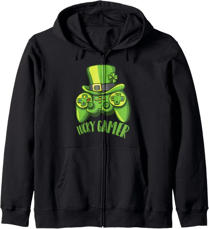 Lucky Gamer | Funny Video Game Controller Irish Hat Kapuzenjacke